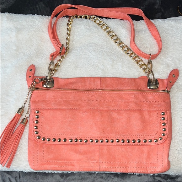 Urban Expressions Handbags - Urban Expressions Coral Crossbody Bag with Gold Accents
